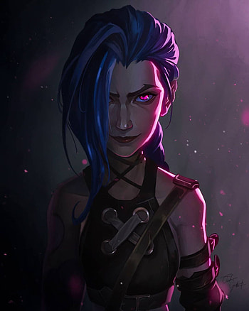 Powder, magenta, jinx, Arcane HD phone wallpaper