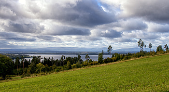 Nature, Trees, Clouds, Field, Slope, Dahl, Distance HD wallpaper