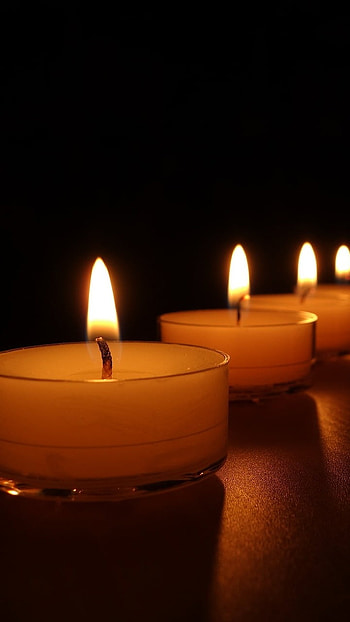 Candles, Black Background HD phone wallpaper