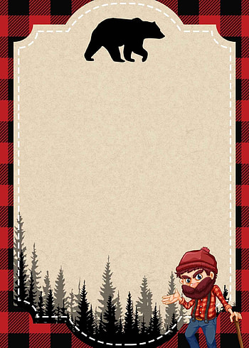 Printable lumberjack birtay invitation, Birtay invitation templates, Birtay card template, design HD phone wallpaper