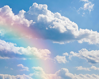Rainbow, Clouds HD wallpaper