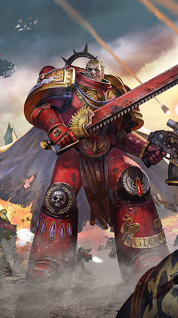 weapon, armor, warrior, video game, Warhammer 40k HD phone wallpaper