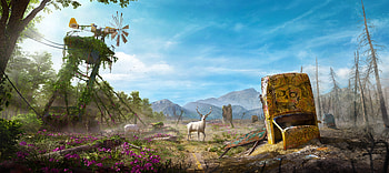 Landscape, deer, video game, Far Cry New Dawn HD wallpaper