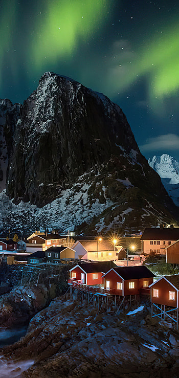 Greenland, Travels, Lofoten Norway, Aurora HD phone wallpaper