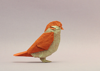 Bird Origami, origami, birds, creative HD wallpaper