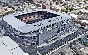 TQL Stadium, , vector art, TQL Stadium drawing, FC Cincinnati, creative art, TQL Stadium art, vector drawing, MLS, FC Cincinnati stadium, USA HD wallpaper