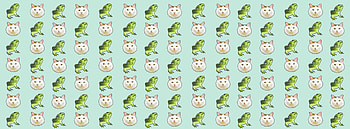 Texture, pisica, blue, green, cat, frog, paper, pattern HD wallpaper