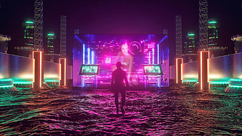 Neon Sci-Fi HD wallpaper