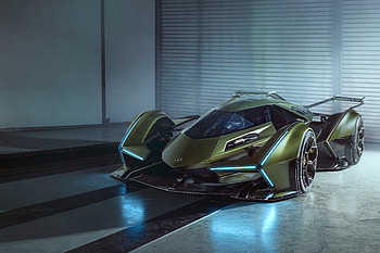 Green car, Lamborghini Lambo V12 Vision Gran Turismo, 2019 HD wallpaper
