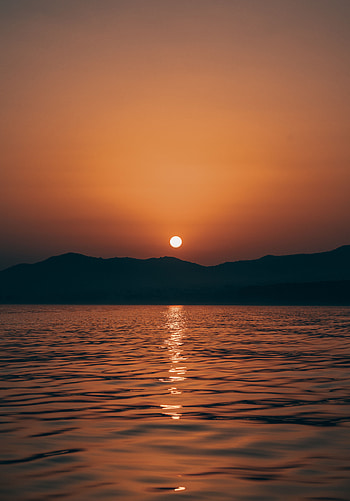 Nature, Sunset, Sea, Horizon, Spain, Nerja, Nerha HD phone wallpaper