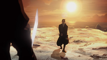 Blue-Eyed Samurai Sunset Duel, Anime, Blue Eye Samurai HD wallpaper