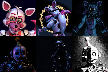 Five Nights at Freddy's: Sister Location Ennard & Funtime Foxy, Ennard (Five Nights at Freddy's), Funtime Foxy (Five Nights at Freddy's), video game, Five Nights at Freddy's: Sister Location, Five Nights at Freddy's HD wallpaper