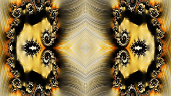 Trippy Psychedelic Fractal, trippy, psychedelic, aesthetic, yellow, Abstract, fractal HD wallpaper