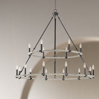 Franklin Iron Works chandelier, Black painted wood finish, Large round shape, Statement piece HD phone wallpaper