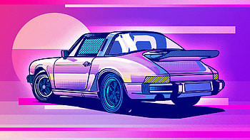 Porsche 911 Classic Illustration, illustration, cars, artist, artwork, digital-art, behance, retro, porsche-911, porsche HD wallpaper