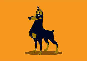 Dog, dobermann, digital art HD wallpaper