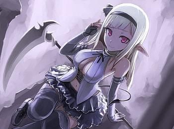 Scythe Elf, cute, elf, anime, pretty HD wallpaper