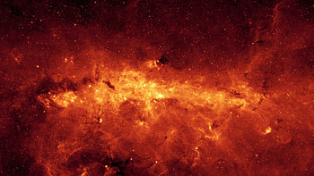 Fire milky way HD wallpaper