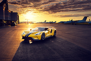 Yellow Ford Gt , ford-gt, ford, cars, behance HD wallpaper