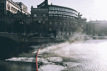 Cities, Rivers, Ice, City, Building HD wallpaper