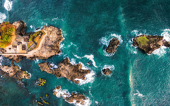 Bali aerial view, Coastal paradise, Island dreams, Magnificent panorama HD wallpaper