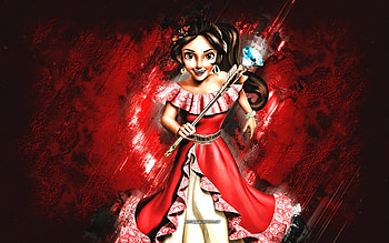 Princess Elena, Disney, red stone background, Disney characters, Princess Elena character, Princess Elena Disney, Elena of Avalor HD wallpaper