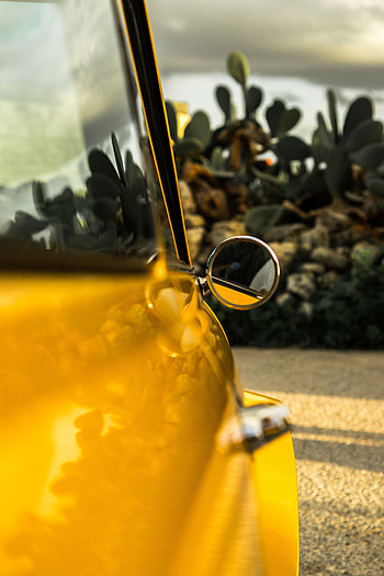 Cars, Car, Machine, Round, Retro, Mirror HD phone wallpaper