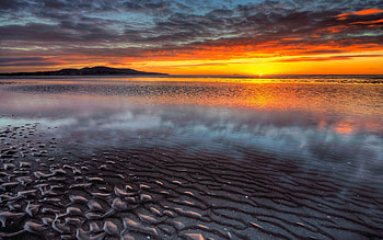 Nature, Sunset, Sky, Sea, Horizon HD wallpaper