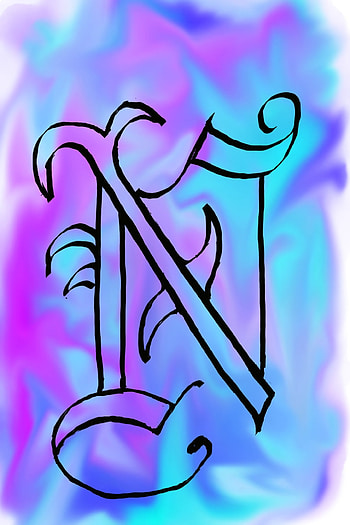 N, LetterN, name HD phone wallpaper