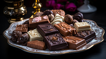 Exquisite AI Chocolate Assortment, AI Art, food, chocolate HD wallpaper