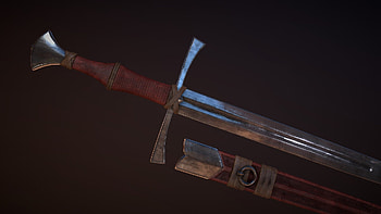Billyro 3d model, Knight sword HD wallpaper