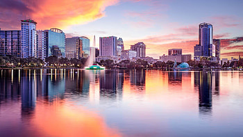 Orlando Skyline, RV rental in Florida, Travel with camper, Adventurous journey HD wallpaper