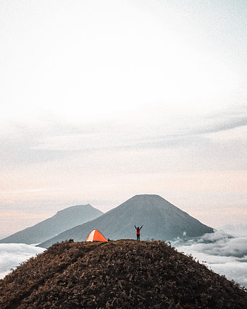 Nature, Mountains, Human, Person, Tent, Campsite, Camping HD phone wallpaper