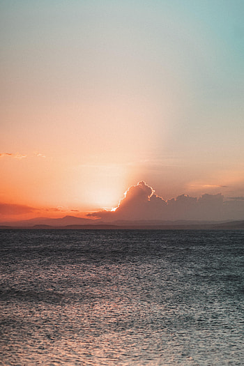 Nature, Sunset, Sea, Clouds, Horizon HD phone wallpaper