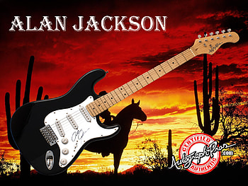 Alan Jackson Autographed Signed Guitar Music , music , autographed guitar, country music , alan jackson HD wallpaper