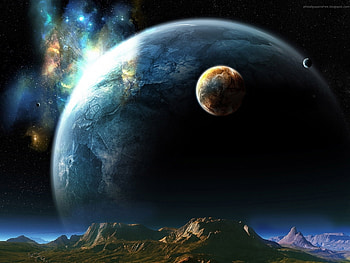 Landscape, Planets, Universe HD wallpaper