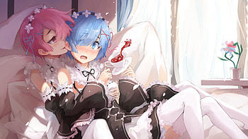 Rem (Re:zero), Anime, Re:zero Starting Life In Another World, Ram (Re:zero) HD wallpaper