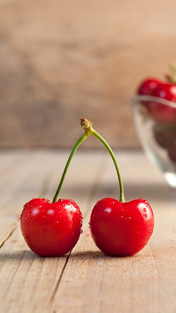 Cherry fruit, Tart and sweet, Juicy red, Healthy snack HD phone wallpaper