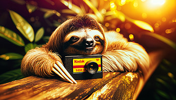 Charming Sloth: A Stunning Ultra, sloth, camera, Wildlife, nature, graphy HD wallpaper