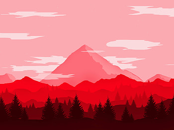 Red Mountains Minimalist , minimalism, minimalist, mountains, artist, artwork, digital-art, dribbble HD wallpaper