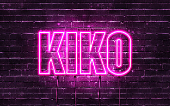 Happy Birtay Kiko, , pink neon lights, Kiko name, creative, Kiko Happy Birtay, Kiko Birtay, popular japanese female names, with Kiko name, Kiko HD wallpaper
