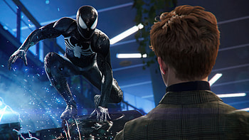 Marvel's Spider-Man 2 - Dynamic Black Suit Spidey, video game, Marvel's Spider-Man 2 HD wallpaper