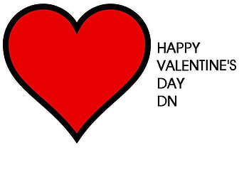 Valentine Greeting for DN, valentine, greeting, white, black, red, heart HD wallpaper
