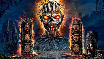 Iron Maiden Band Music, collection, Ultra visuals, Eye-catching graphics HD wallpaper