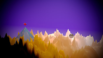 Landscape, mountains, digital art, abstract HD wallpaper