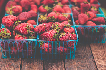 Food, Strawberry, Berries, Ripe, Packaging, Baskets, Packing HD wallpaper
