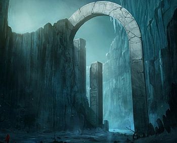 Fantasy Art, Monument, Adventure, Art, Landscape, Nature, Fantasy, Ruins HD wallpaper