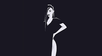 Women Vector Art , vector, artist, artwork, digital-art, monochrome, black-and-white HD wallpaper