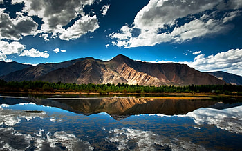 Landscape, Mountains, Clouds HD wallpaper