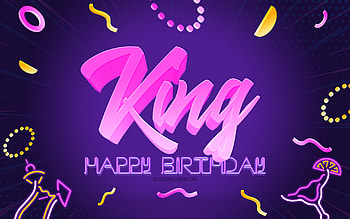 Happy Birtay King, , Purple Party Background, King, creative art, Happy King birtay, King name, King Birtay, Birtay Party Background HD wallpaper